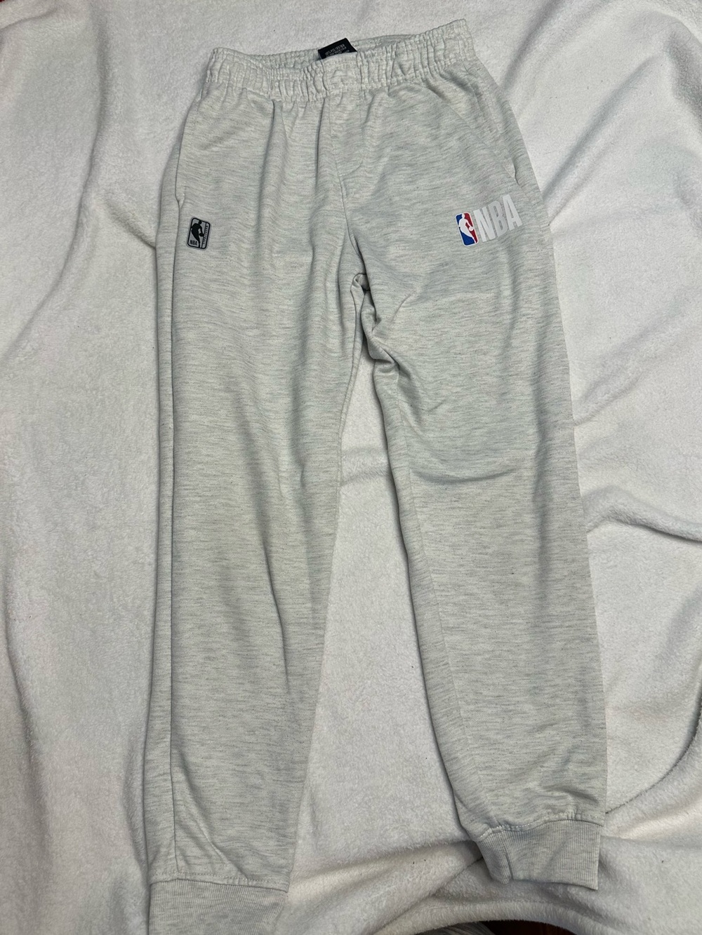 NBA Kids Light Gray Logo Sweatpants